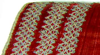 Sequinned  bedcover given to Sir John