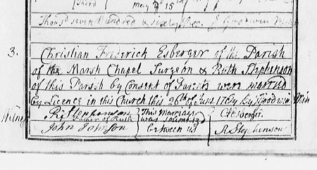 Esberger marriage in Little Grimsby