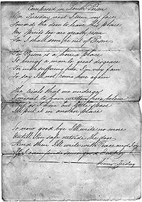 Handwritten poem
