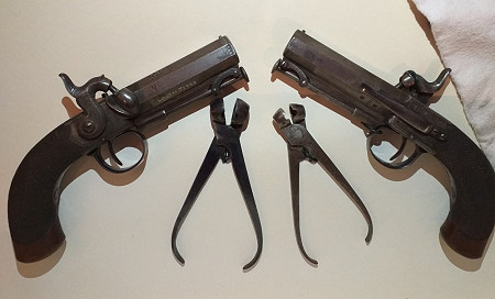 Pistols now in Louth Museum