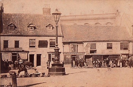 Market Place in 1865, Naull house on right
