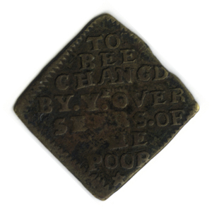 Reverse: TO BEE CHANGED BY YE OVERSEERS