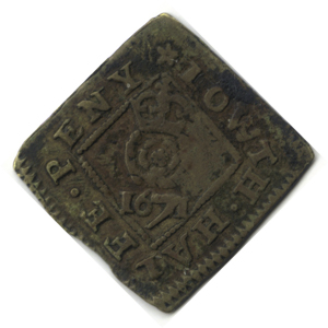 Obverse: LOWTH HALFE PENY