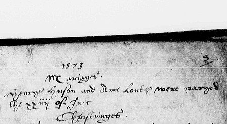 Anne Louth married Henry Huson in 1573