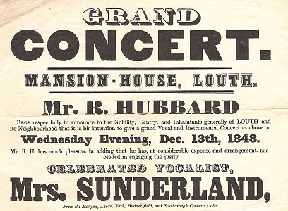 Poster for concert in the Mansion House