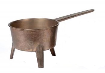 A cooking pot with legs