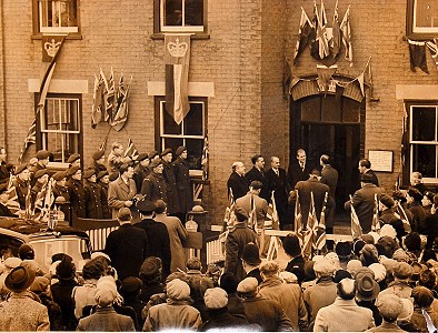 Ceremony outside the Council Offices