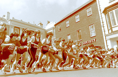 The start of a race in Louth Cornmarket