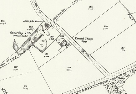 Location of Saturday pits, south of Louth