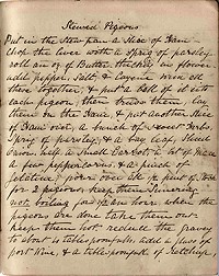 The recipe for Stewed Pigeons