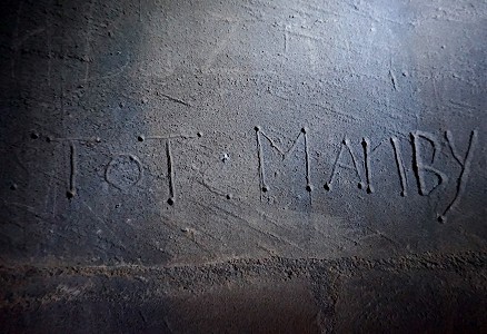 Graffito in St James' Church