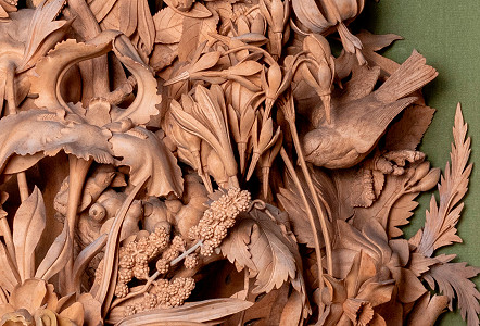 Wood carving by Louth sculptor T W Wallis