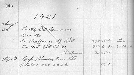 Record of payment to stonemason