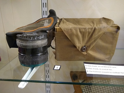 Gas mask in museum
